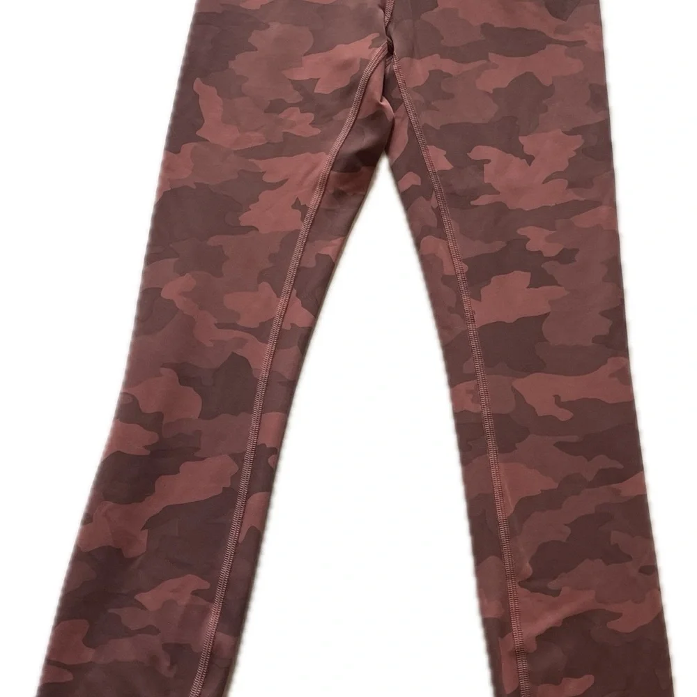 Lululemon Athletica Pink and Brown Leggings with Stretchy Fit